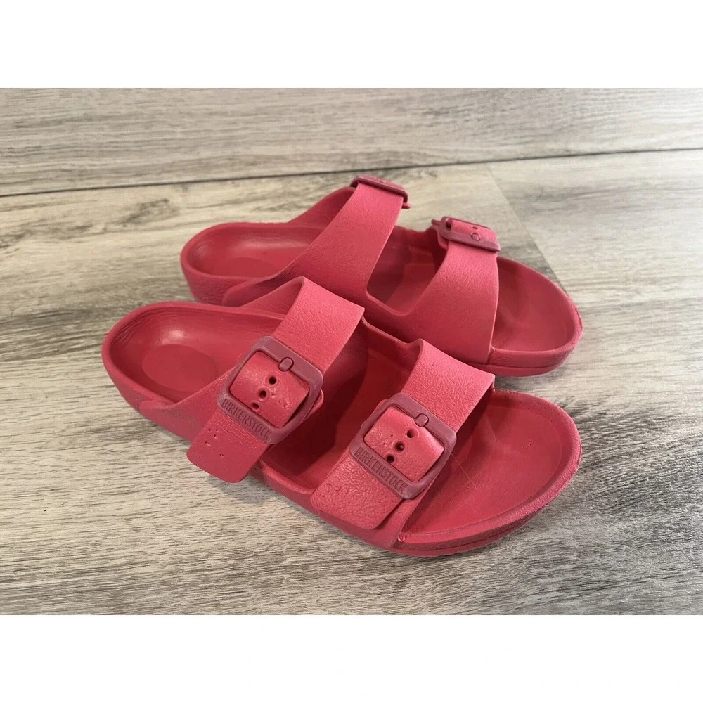 Birkenstock Arizona Eva Size Ladies Womens 2‎ Pink Buckle Sandals Summer